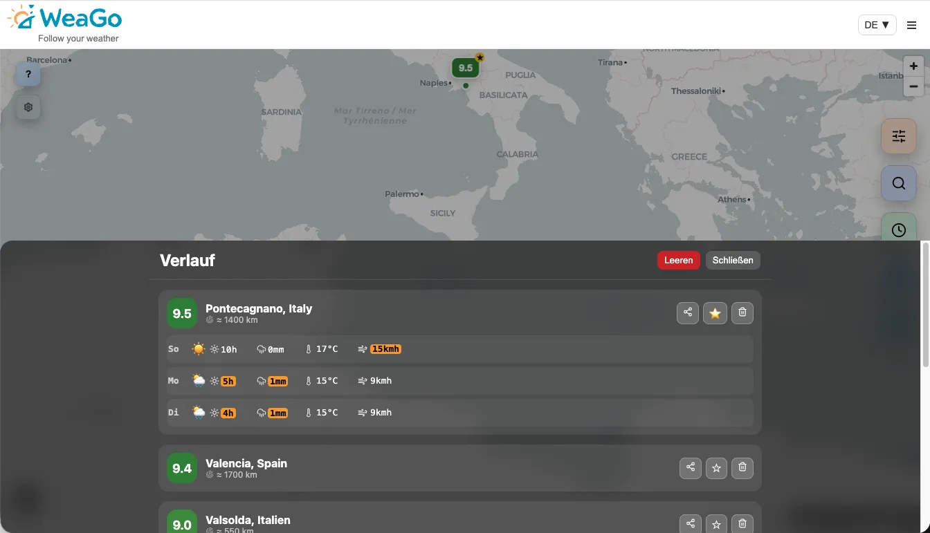 Wunschwetter Wetter-Details